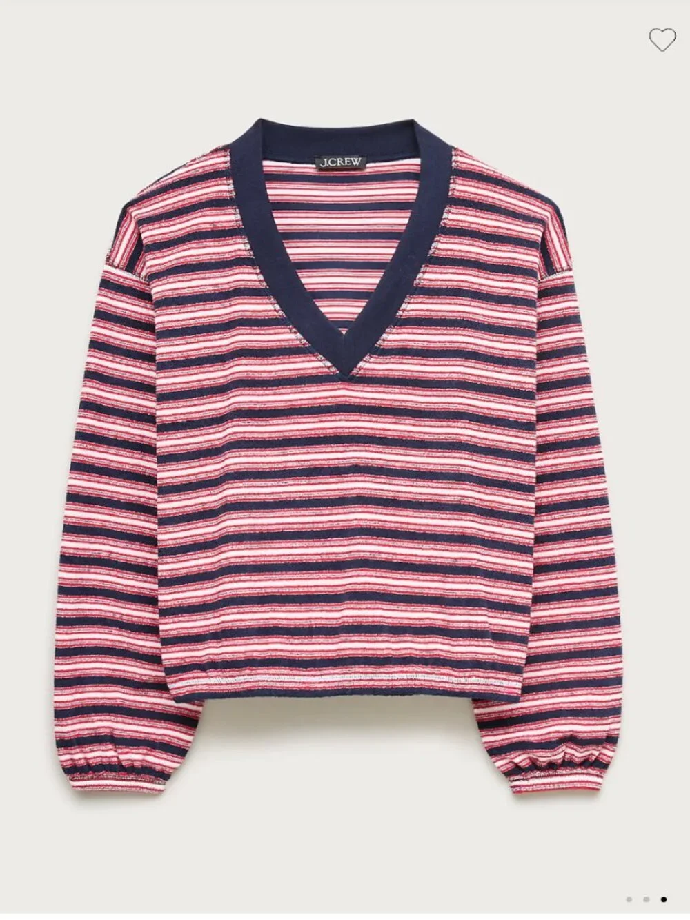 J.Crew Towel Terry V-neck Sweatshirt - XS